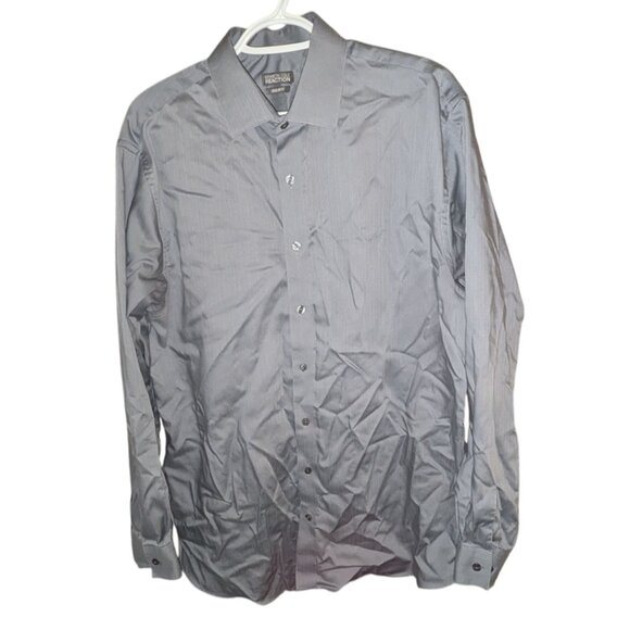 *3 FOR $9* Kenneth Cole Reaction Regular Fit Long Sleeve Button Dress Shirt 16.5 - Picture 1 of 4